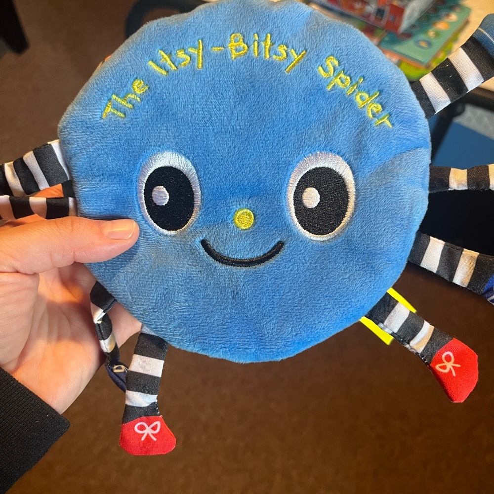 Melissa & Doug Blue Smiling Spider Plush